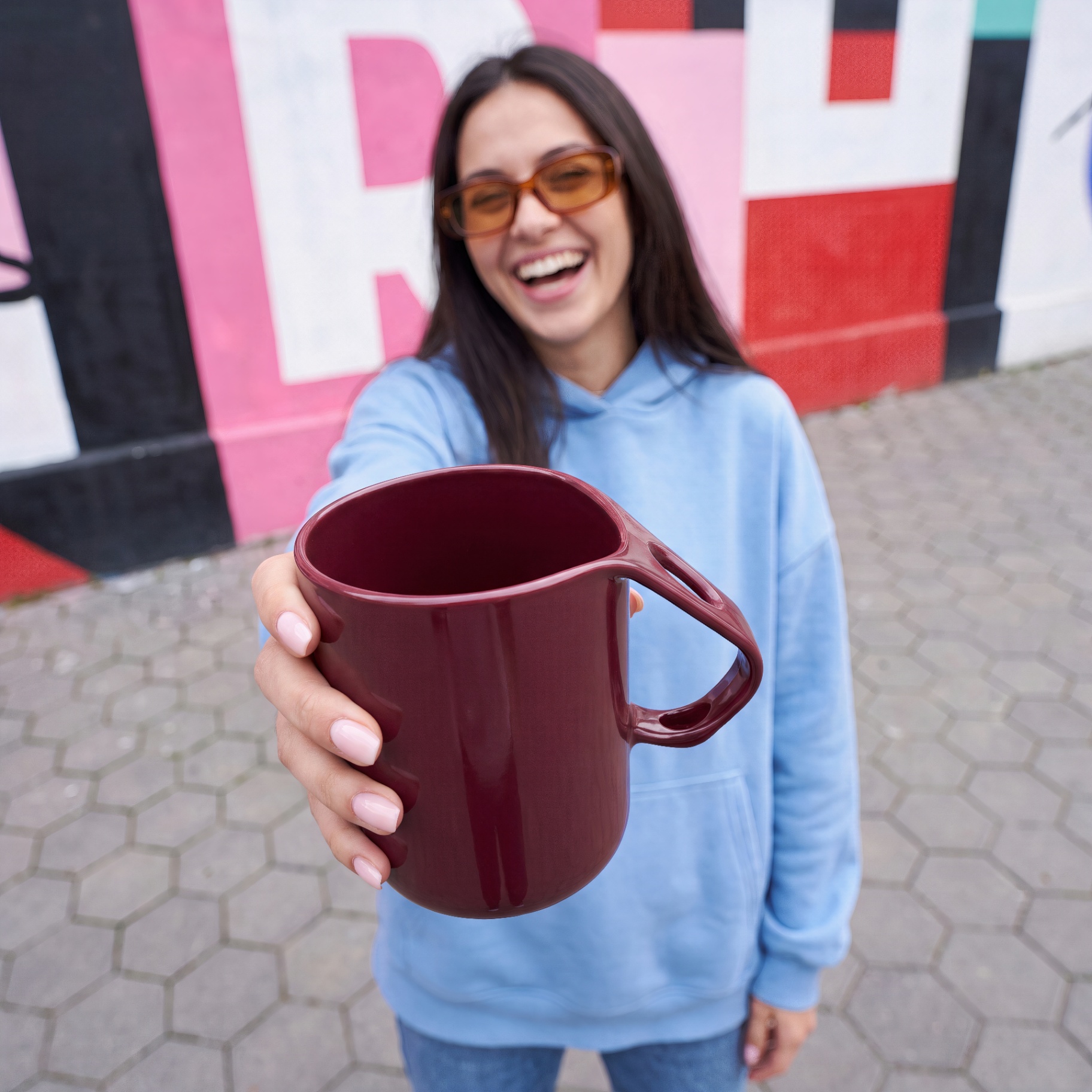 Street portrait — brand mug